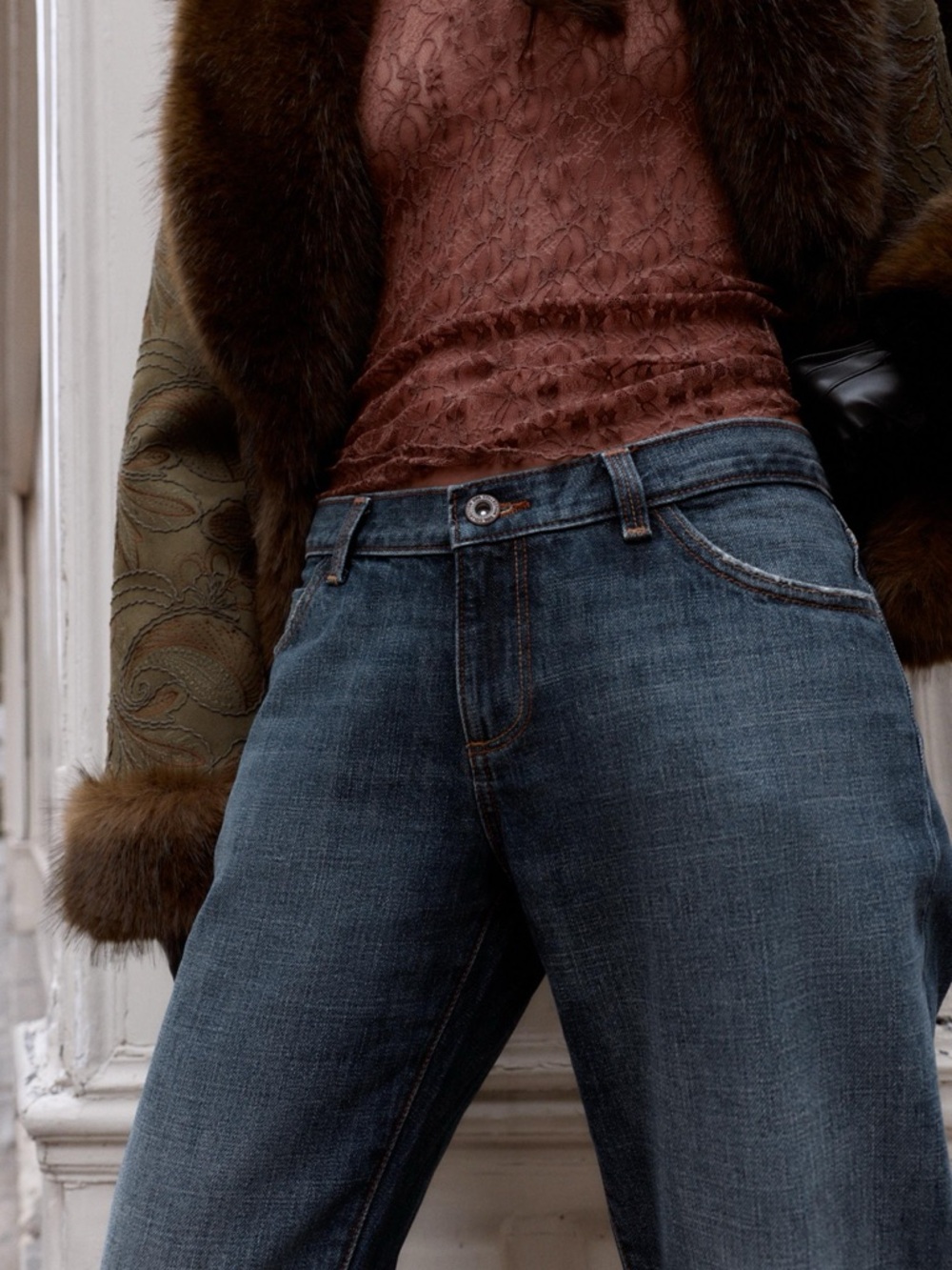 ZARA LOW RISE BOOTCUT JEANS - Picture 6 of 10